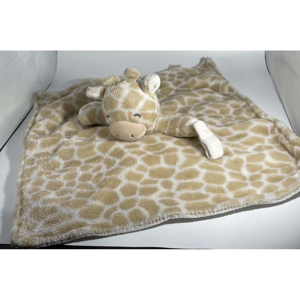 Carter's Baby Unisex OS Security Blanket Tan Giraffe Spotted Plush Lovey Lovie